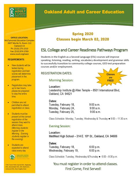 Oakland Adult and Career Education